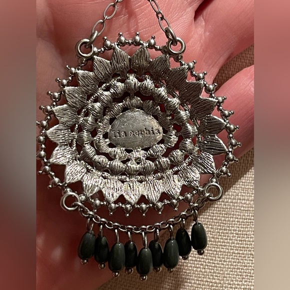 Lia Sophia "EUCALYPTUS" Fringed Necklace  NEW W TAGS - Picture 5 of 15